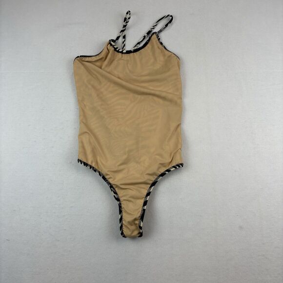 Crewcuts By J Crew Zebra Print Bathing Suit Girls Youth 16 One Piece Open Back - Picture 4 of 10